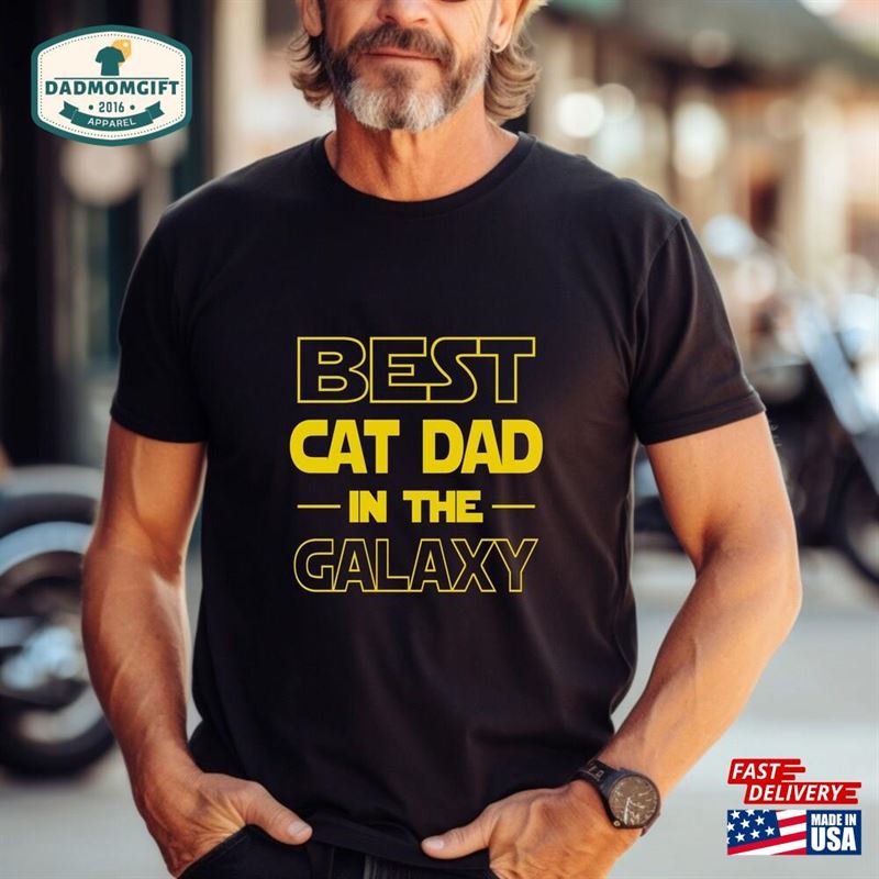 Best Cat Dad In The Galaxy Shirt Gift Classic Sweatshirt