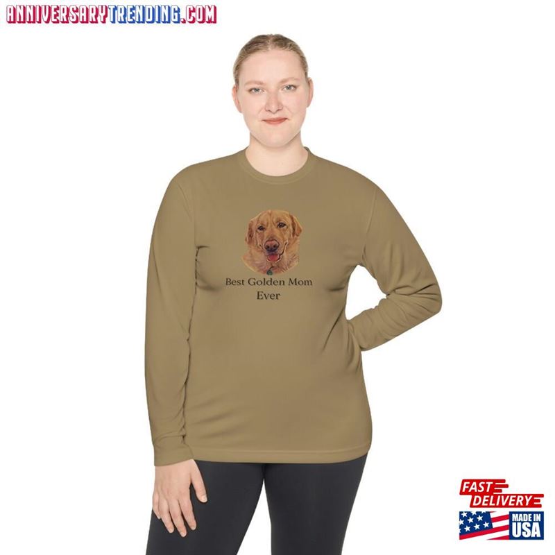 Best Golden Mom Ever Long Sleeve T-Shirt Pet Mother Unisex Classic -Bipubunny Store