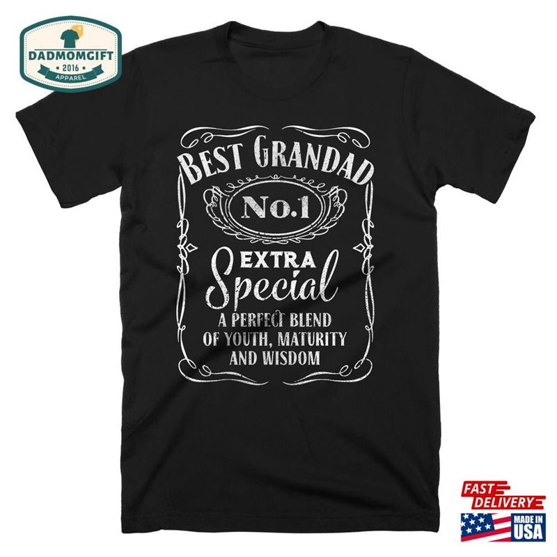 Best Grandad No 1 Extra Special Funny Men T-Shirt Gift For Fathers Day Birthday Size S Unisex