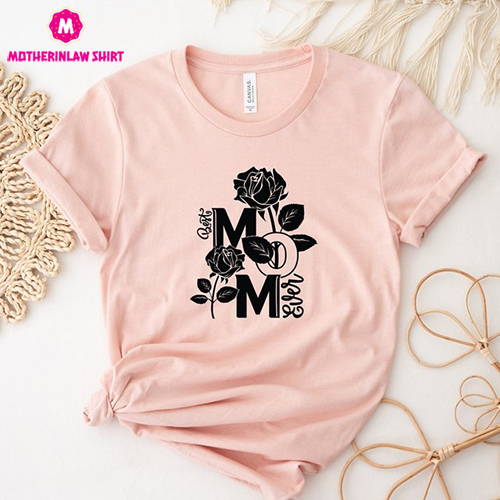 Best Mom Ever, Floral Mom Shirt, Custom Mom Shirt, Funny Mama Shirt, Mother’s Day Gift, Mother’s Day Crewneck, Mama and Mini Matching Shirts