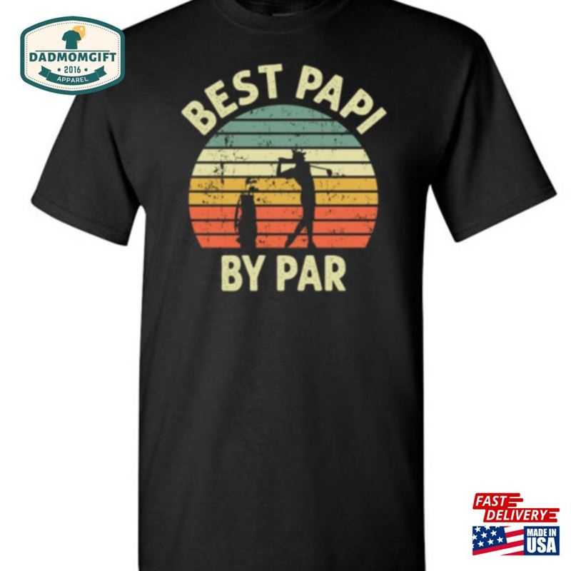 Best Papi By Par Vintage Sunset Golf Shirt Classic T-Shirt