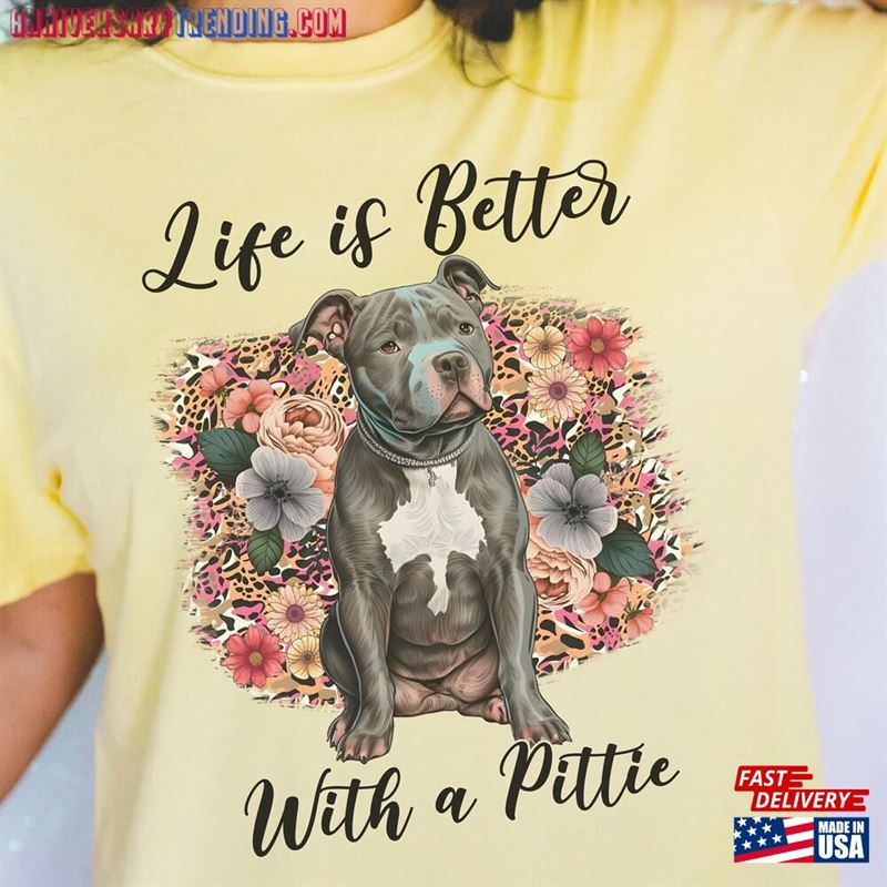 Better With A Pitbull Tee Gift Lover End Bsl Mom T-Shirt Hoodie – Bipubunny Store