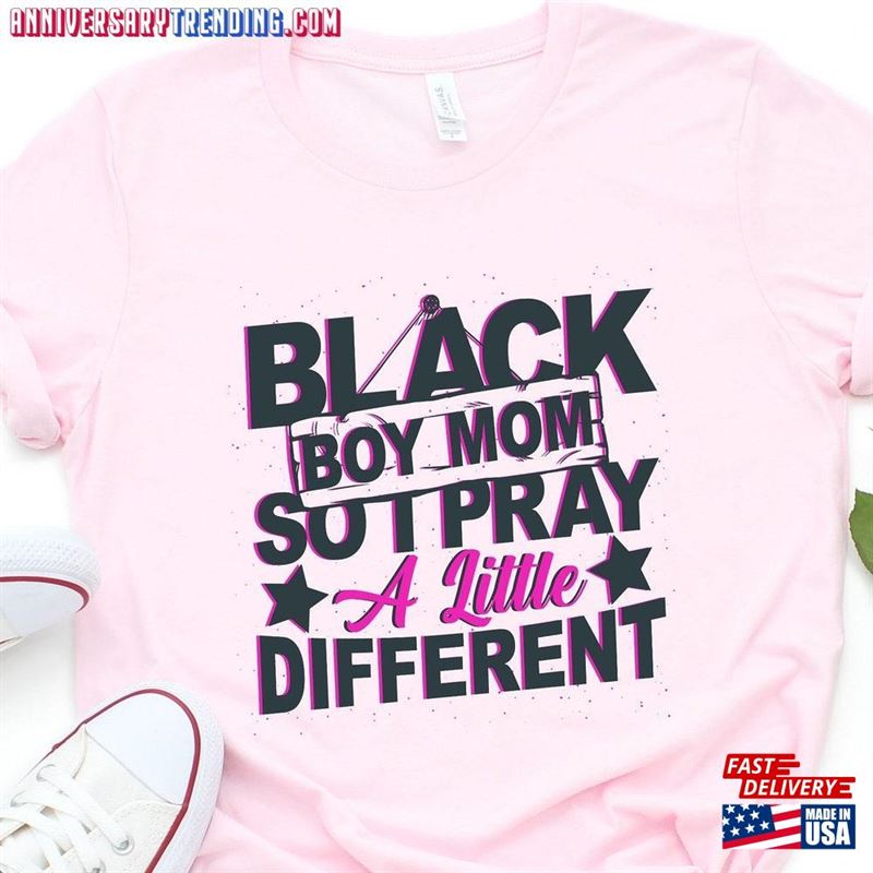 Black Boy Mom So I Pray A Little Different Shirt Equality T-Shirt Unisex – Bipubunny Store