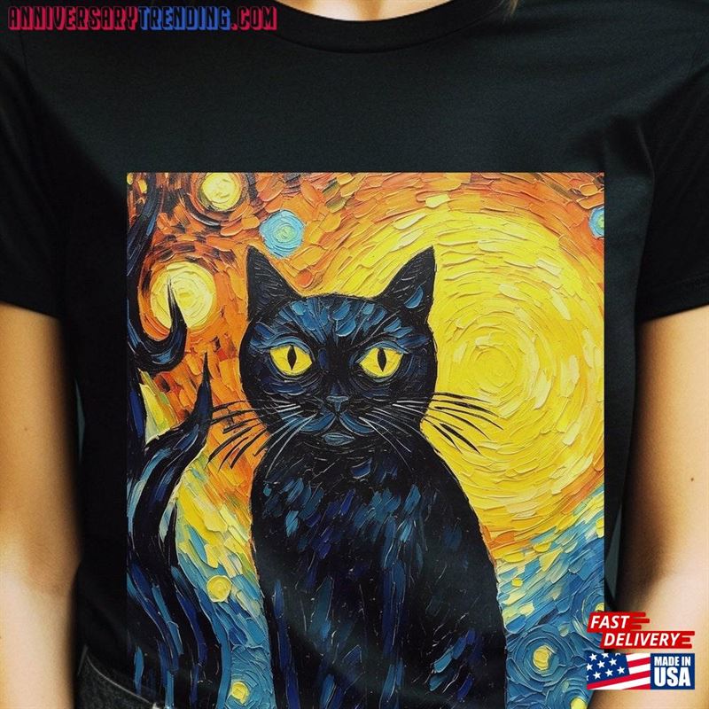 Black Cat Shirt Women T-Shirt For Lover Owner’s Graphic Tees Classic Hoodie – Bipubunny Store