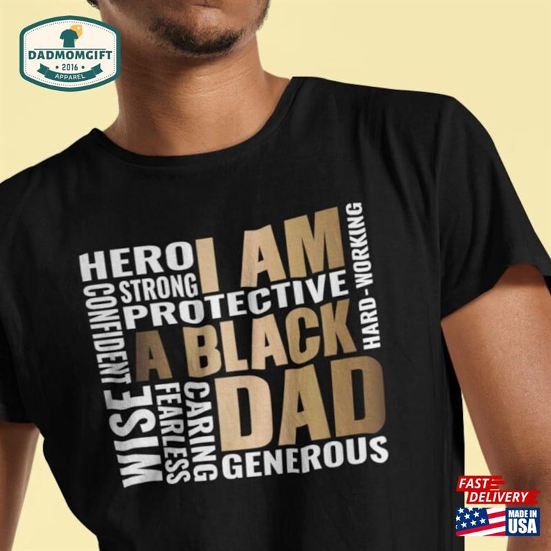 Black Male T Shirt Dad Proud Father Sweatshirt Unisex