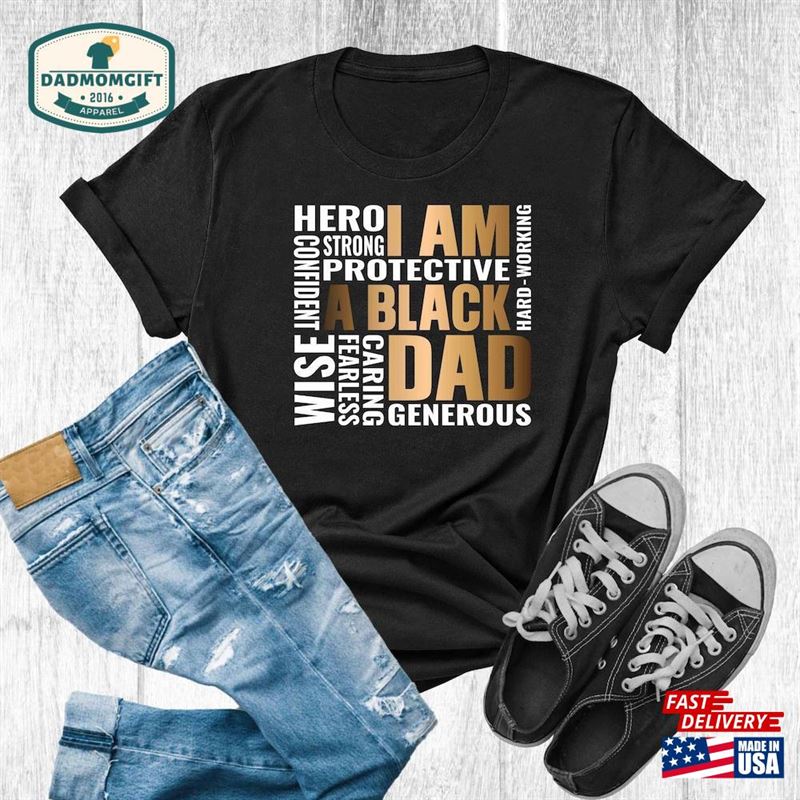 Black Male T Shirt Dad Proud Father Sweatshirt Unisex