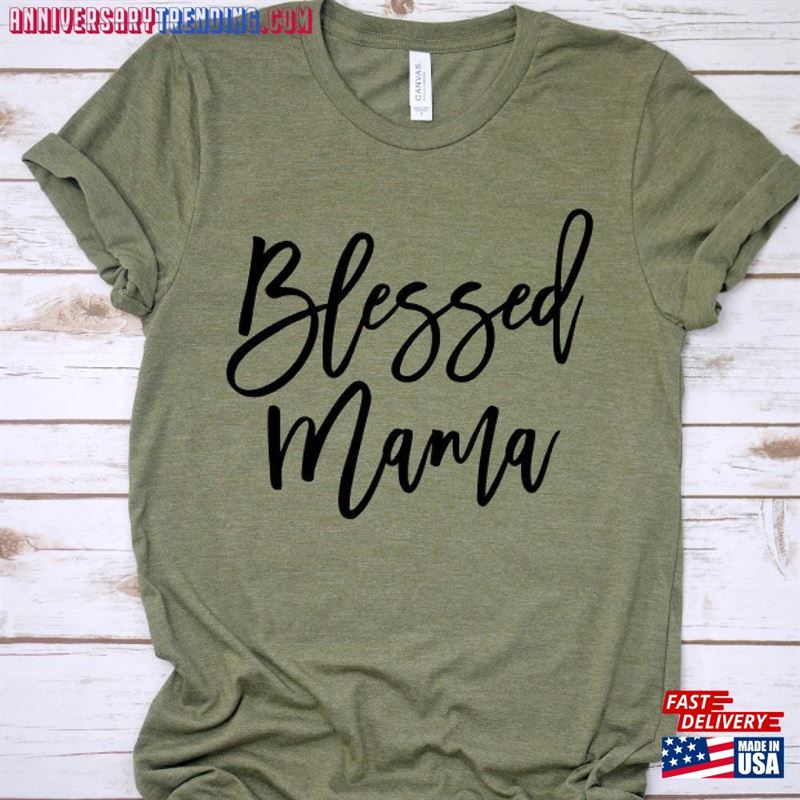 Blessed Mama Shirt Mom T-Shirt Cute Unisex Hoodie -Bipubunny Store