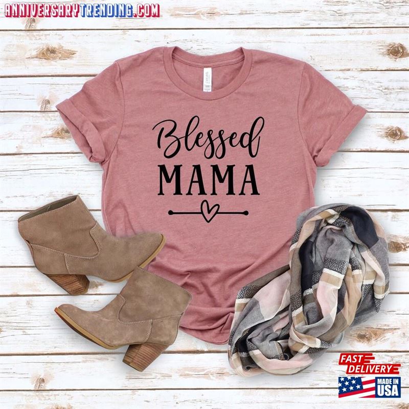 Blessed Mama Shirt Tee Heart Hoodie Sweatshirt – Bipubunny Store