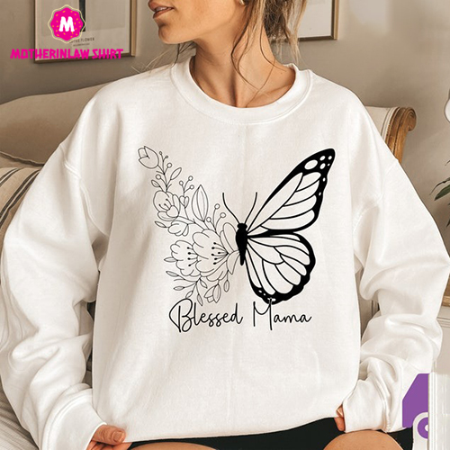 Blessed Mama Sweatshirt, Mother’s Day Sweatshirt, New Mom Gift, Mom Life Shirt, Grandma Gift, Mother’s Day Sweatshirt, Mama Crewneck