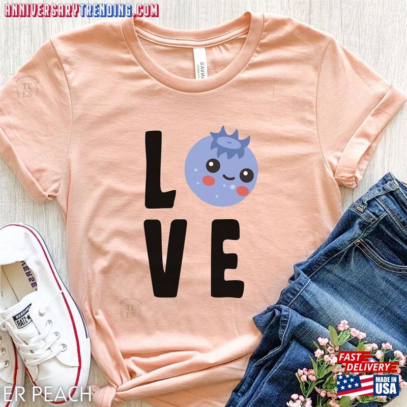 Blueberry Shirt Girls T-Shirt Cute Unisex Classic – Bipubunny Store