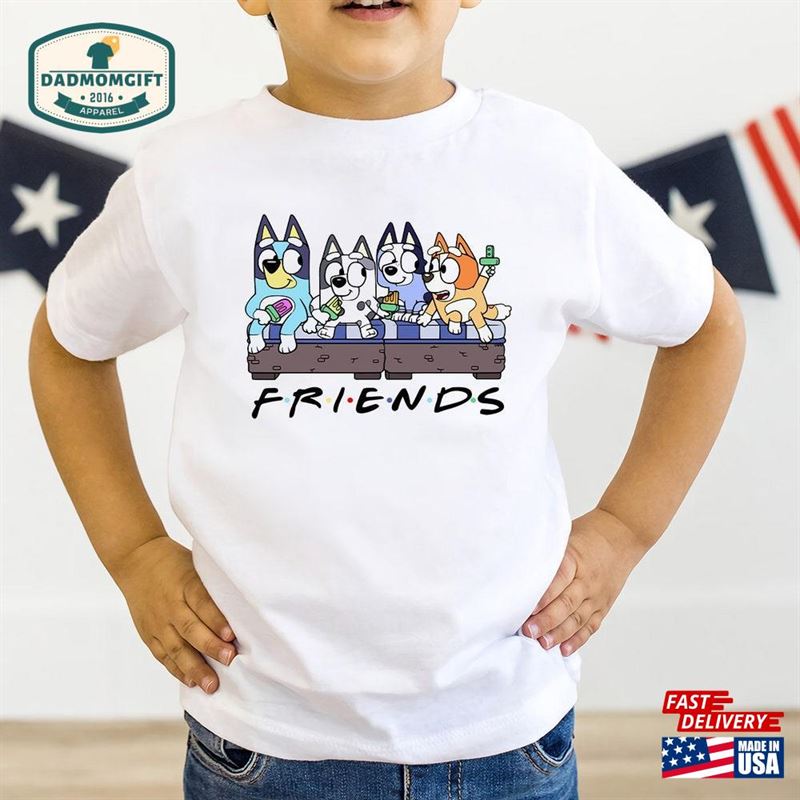 Bluey Friends Kids Birthday Shirt Tee Unisex Hoodie