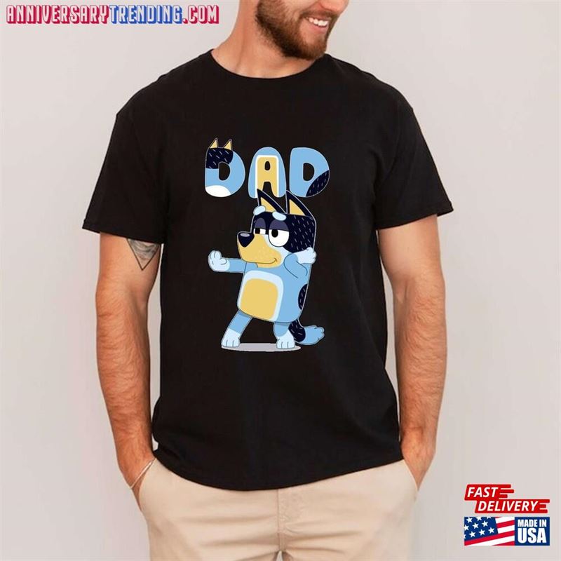 Bluey T-Shirt Dad Shirt Mom Unisex Hoodie – Bipubunny Store