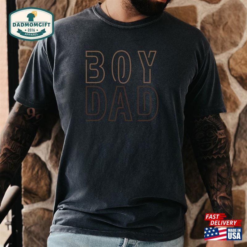 Boy Dad T-Shirt Father’s Day Gift Idea Comfort Colors Shirt New Pregnancy Announcement Gender Reveal Sweatshirt Hoodie