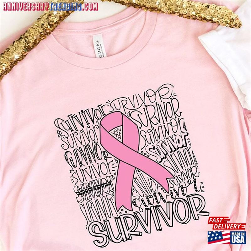 Breast Cancer Shirt Awareness Pink Ribbon Hoodie T-Shirt -Bipubunny Store