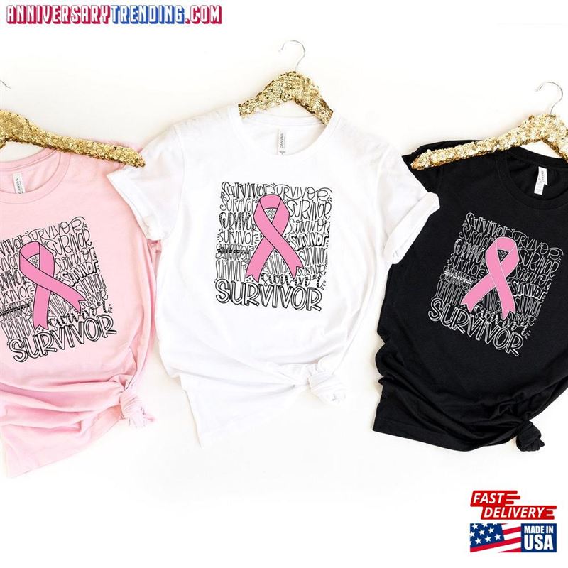 Breast Cancer Shirt Awareness Pink Ribbon Hoodie T-Shirt -Bipubunny Store