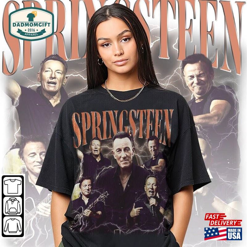 Bruce Springsteen Merch T-Shirt Top Selling Music Tee For The Boss Fans Long Sleeve Unisex