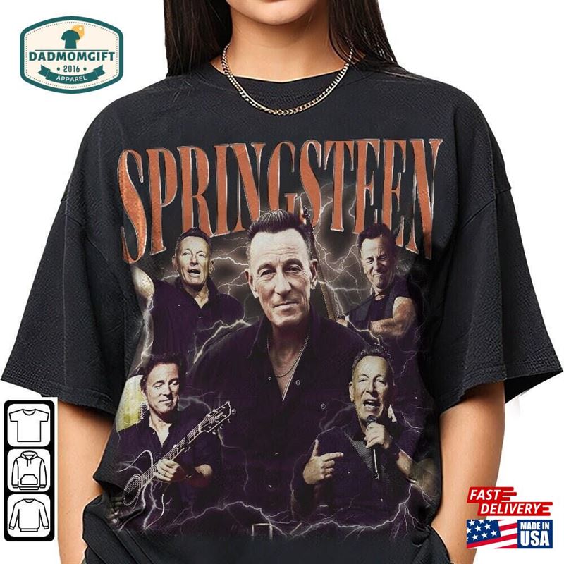 Bruce Springsteen Merch T-Shirt Top Selling Music Tee For The Boss Fans Long Sleeve Unisex