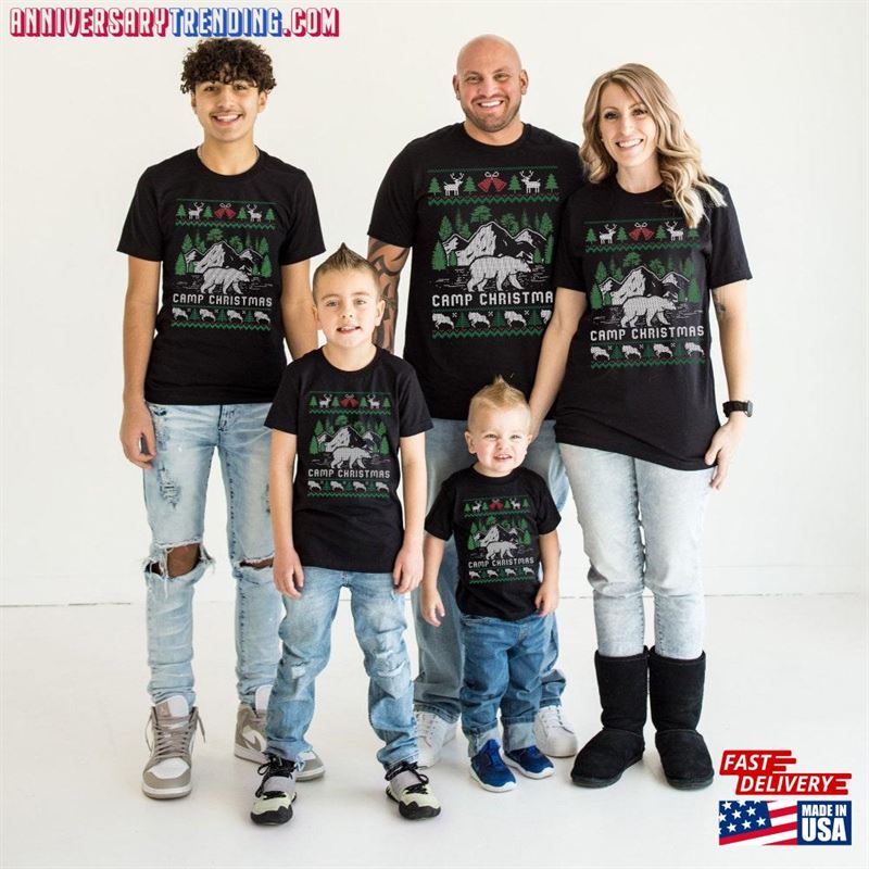 Camp Christmas Matching Family Group Shirt T-Shirt Unisex – Bipubunny Store