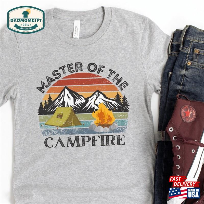 Campfire Shirt For Men Dad Camping Gift T-Shirt Husband Hoodie Unisex