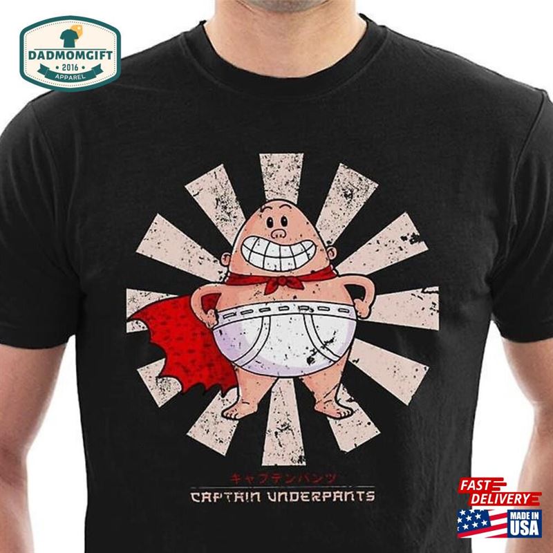 Captain Under Wear Retro T-Shirt Men’s Fun Comedy Shirts Unisex Style 100% Cotton Adults Sweatshirt