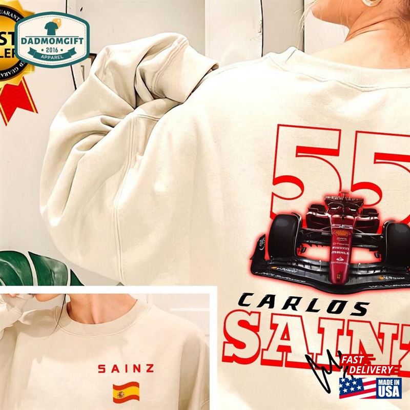 Carlos Sainz Formula One Sweatshirt F1 Two Sides T-Shirt Shirt Unisex