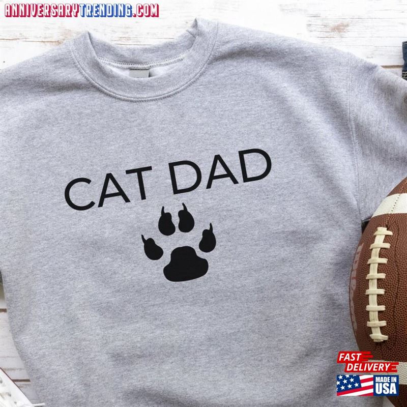 Cat Dad Sweatshirt Cute Lover Sweater Shirt Classic Hoodie – Bipubunny Store