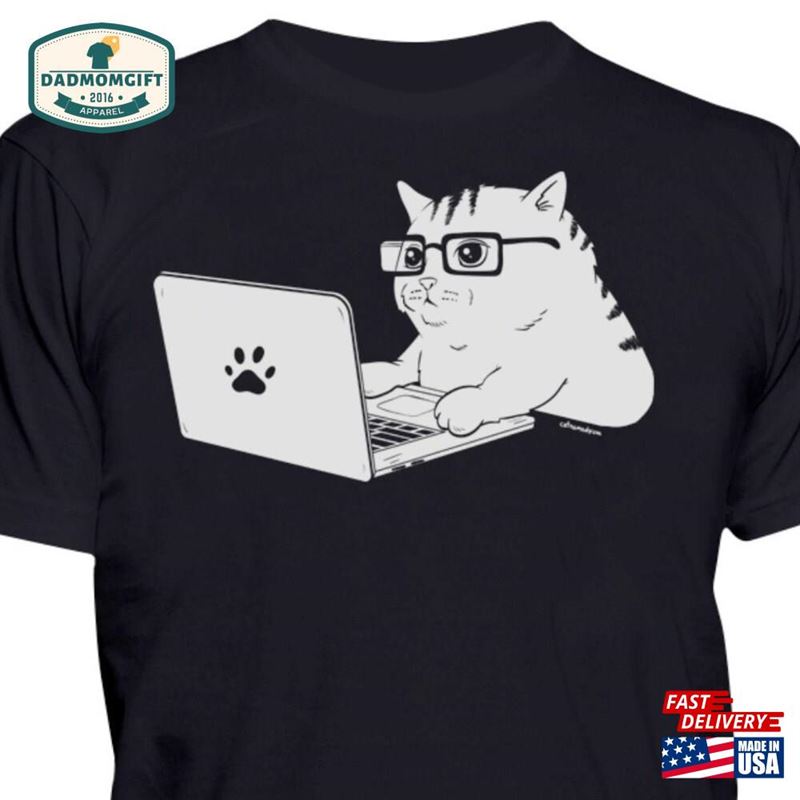 Cats Computers Tshirt Programmer Mens Womens T-Shirt Geek Gift Birthday Geeky Geekery Classic Unisex