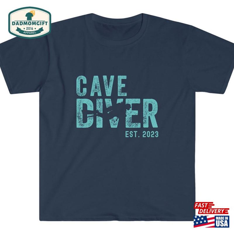 Cave Diver Certified Shirt Diving Cavern Tee Scuba Lovers Gift Underwater Escaping Unisex Classic