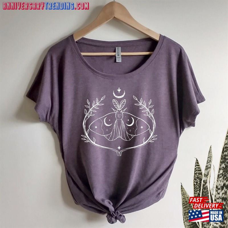 Celestial Moth Dolman Triblend Tee Loose Slouchy T Shirt Gift For Her Spiritual Sweatshirt Hoodie – Bipubunny Store