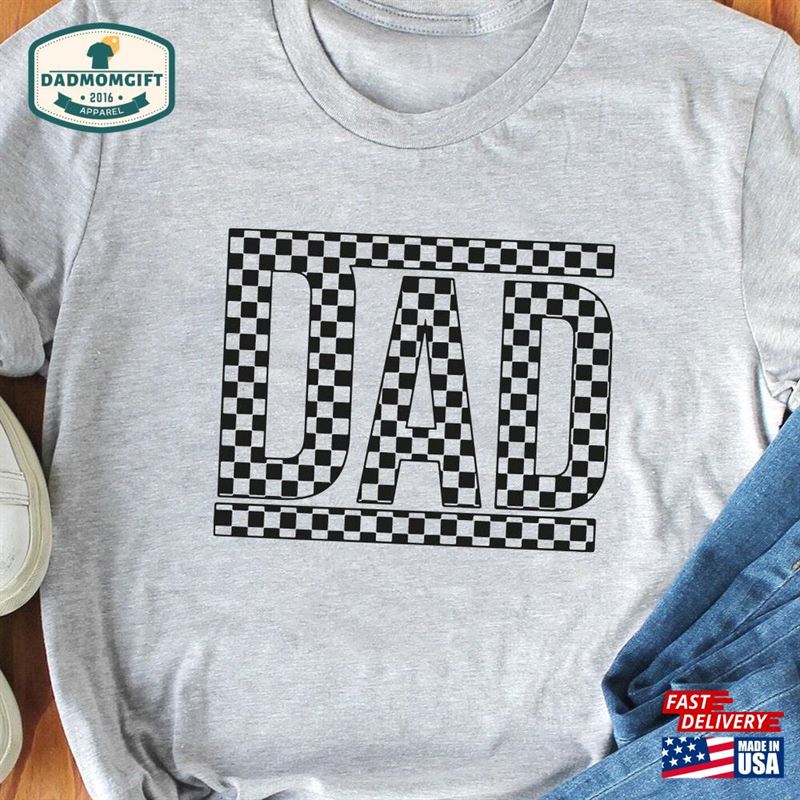 Checkered Dad Shirt Race Lover Racing Classic Sweatshirt