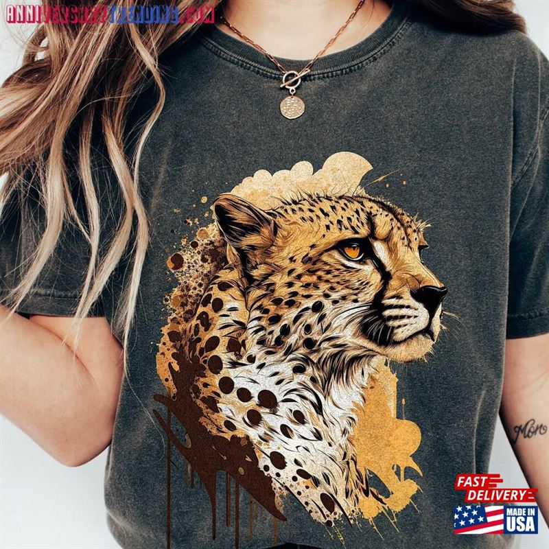 Cheetah Shirt Trendy Comfort Colors Tshirt Cat Mom Gift T-Shirt Hoodie Classic – Bipubunny Store