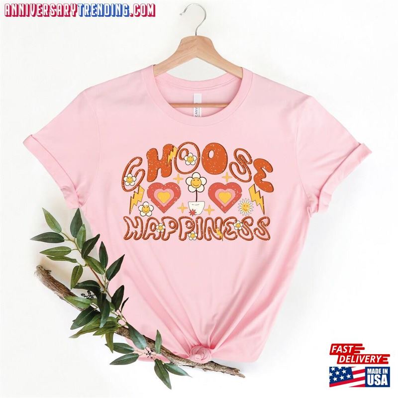 Choose Happines Retro Stay Groovy Shirt Classic T-Shirt – Bipubunny Store