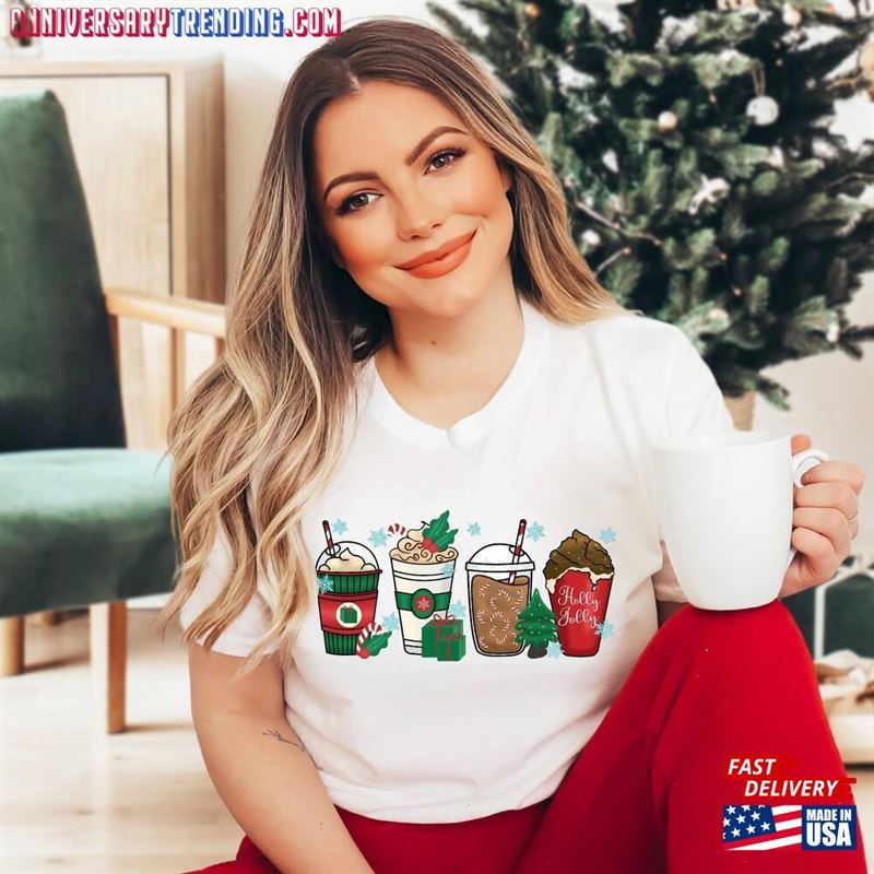 Christmas Coffee Shirt For Women Cute Sweatshirt Unisex – Bipubunny Store