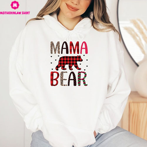 Christmas Mama Bear Hoodie, Mama Bear Sweatshirt, Mama Bear Shirt, Expecting Mom Gift, Mother’s Day Gift, Gift for Mom, New Mom Gift