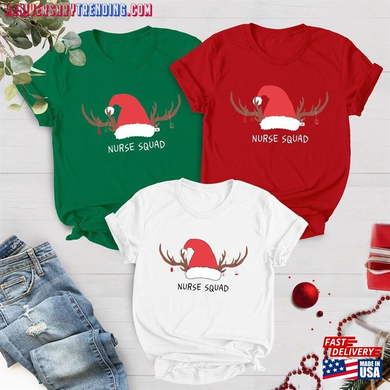 Christmas Nurse Shirt Squad Team Classic Unisex – Bipubunny Store