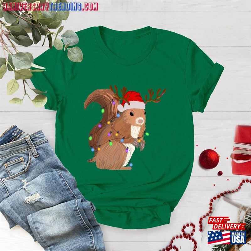 Christmas Shirt Squirrel Lights Sweatshirt Classic – Bipubunny Store