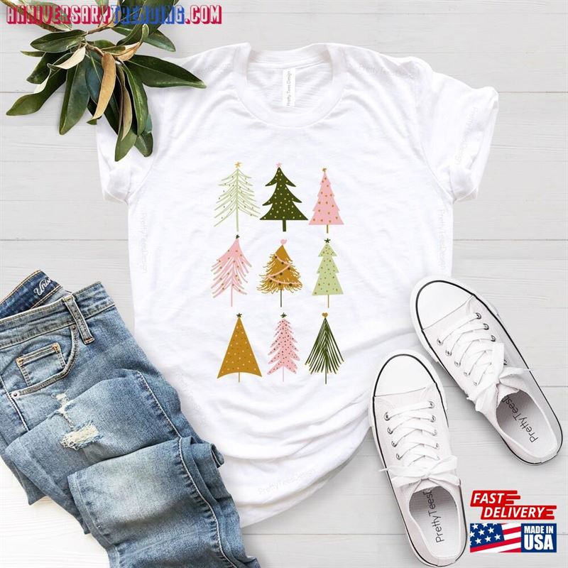 Christmas Trees Shirt Tee Tshirt Classic Unisex – Bipubunny Store