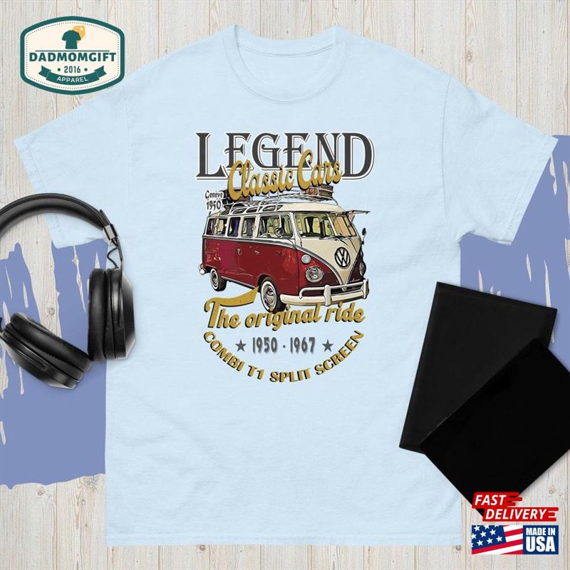 Classic Cars Combi T1 Printed T-Shirt The Original Ride T Shirt Vw Bus Vintage Car Hoodie