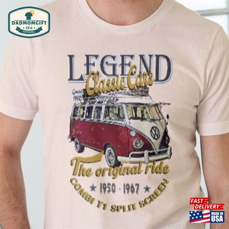 Classic Cars Combi T1 Printed T-Shirt The Original Ride T Shirt Vw Bus Vintage Car Hoodie