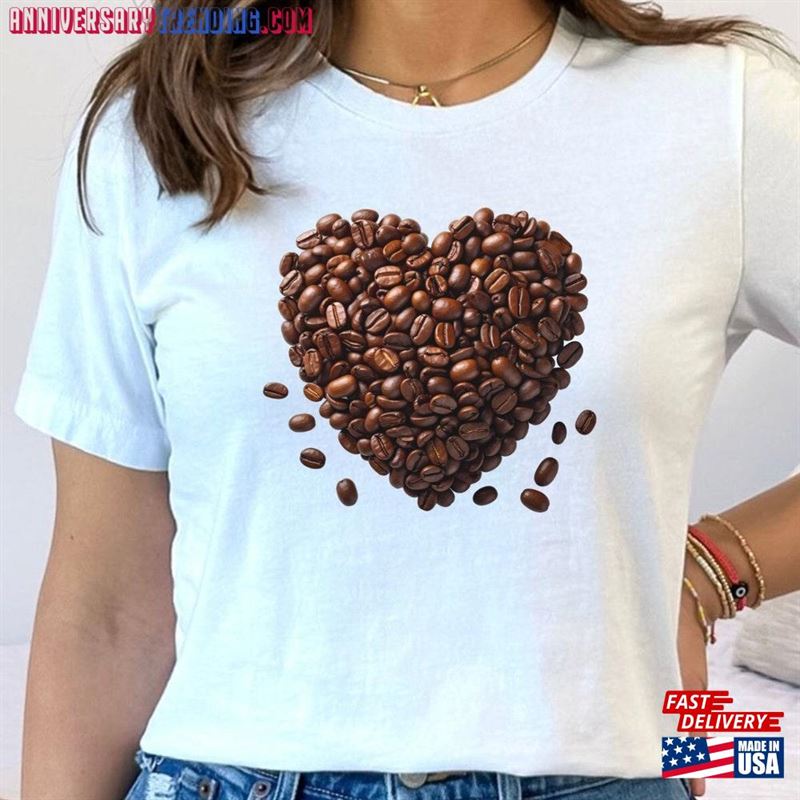 Coffee Shirt Lover T-Shirt Heart Tee Classic Sweatshirt – Bipubunny Store