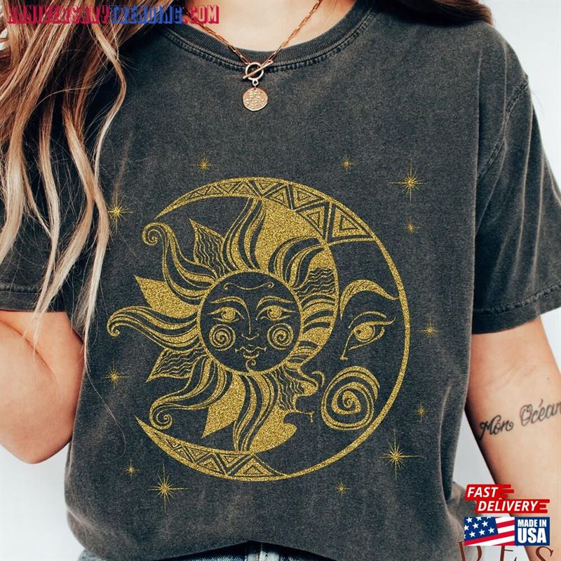 Comfort Colors Celestial Moon Shirt Hoodie T-Shirt – Bipubunny Store