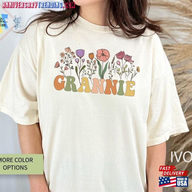 Comfort Colors Grannie Shirt For Mothers Day Gift T-Shirt Baby Announcement Grandma Birthday Mother’s Hoodie – Bipubunny Store