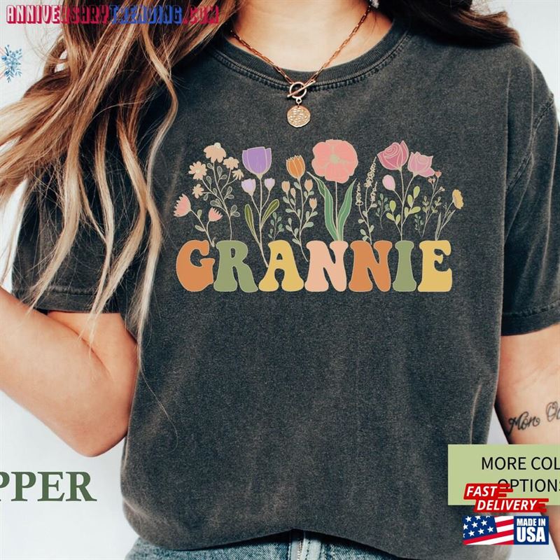 Comfort Colors Grannie Shirt For Mothers Day Gift T-Shirt Baby Announcement Grandma Birthday Mother’s Hoodie – Bipubunny Store