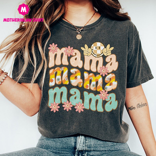 Comfort Colors Mama Shirt, Happy Mother’s Day Shirt, Smiley Face Mama Shirt, Momma Shirt, Mama Tshirt, Happy Mom shirt, Cool Mama Shirt,Mama