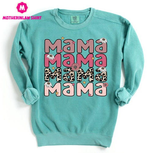 Comfort Colors Mama Sweatshirt, Gift for Mama, Custom Mothers Day Crewneck Sweatshirt, Best Mom Mother’s Day Gift