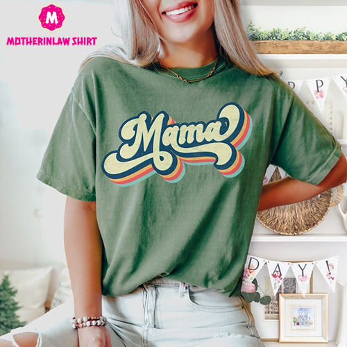 Comfort Colors Retro Mama T-shirt, Vintage mama shirt, Mom shirt, gift for Mother’s Day, Mom Life T-Shirt, Shirt for Mother’s Day