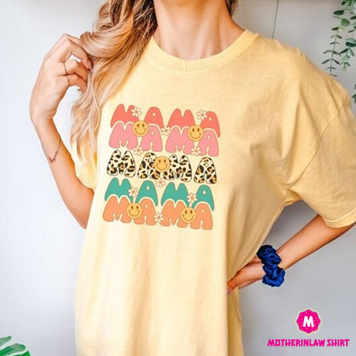 Comfort Colors Retro Mother’s Day Shirt, Mama Shirt, Mama T-Shirt, Mother’s Day Gift, Vintage Hippie Indie Retro Mother’s Day Shirt