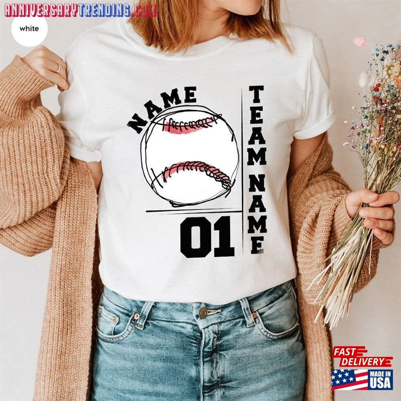 Cool Baseball Player Shirt Personalized Team Gifts Coach T-Shirt Unisex – Bipubunny Store