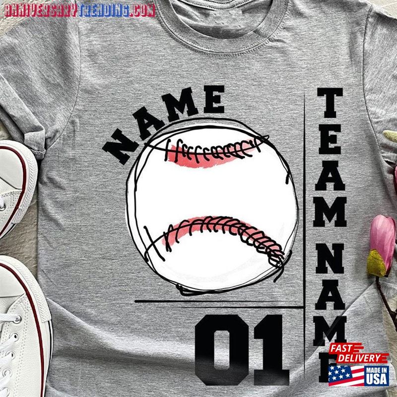 Cool Baseball Player Shirt Personalized Team Gifts Coach T-Shirt Unisex – Bipubunny Store