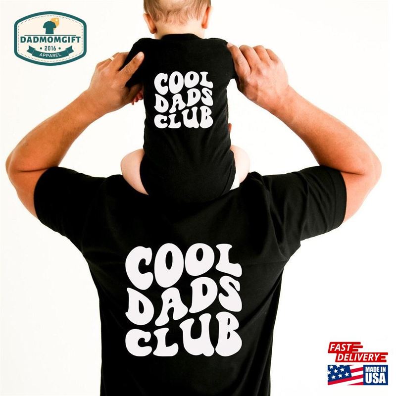 Cool Dads Club Shirt Front And Back Printed Fathers Day Gift For Father Hoodie Classic